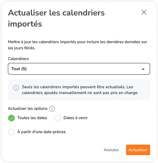 Refreshing all calendars